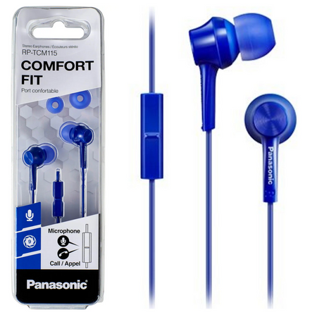 SŁUCHAWKI PANASONIC RP-TCM115E-A BLUE douszne (P 1576850)