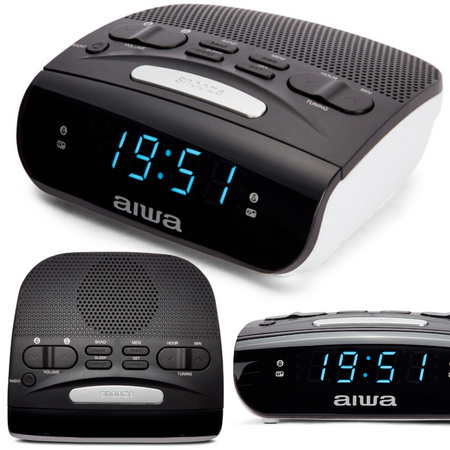 RADIOBUDZIK RADIO FM AM PODWÓJNY ALARM BUDZENIE RADIEM AIWA CR-15