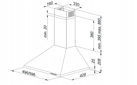Okap kominowy Kernau KCH 1152.1 B