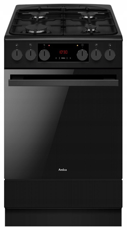 AMICA Kuchnia gazowo-elektr. 523GEH3.33HZpTsDpAF(BmV) PIZZA 50cm antracyt