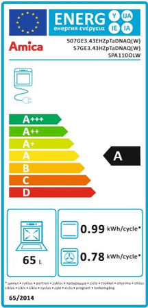 AMICA 57GE3.43HZpTaDNAQW Kuchnia gazowo-elektryczna 50cm