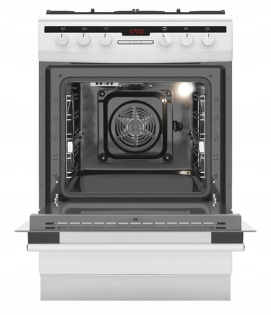 AMICA Kuchnia gazowo-elektryczna 617GEH3.33HZpTaDpA(W) PIZZA 60cm