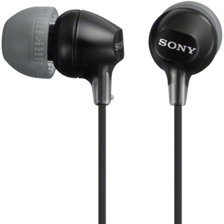 SŁUCHAWKI DOKANAŁOWE DOUSZNE SONY MDR-EX15APB CZARNE MIKROFON 9MM 100MW