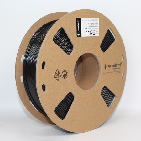 GEMBIRD Filament drukarki 3D PETG/1.75mm/1kg/czarny