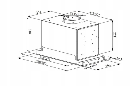 Okap wkład Kernau KBH 1360 B