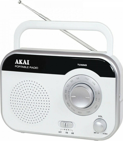 RADIO BUDOWLANE KUCHENNE AKAI ANALOGOWE AM/FM MOC 1W RMS TELESKOPOWA ANTENA