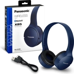 SŁUCHAWKI NAUSZNE BEZPRZEWODOWE BLUETOOTH PANASONIC RB-HF420BE-A NIEBIESKIE