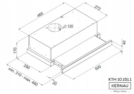 Okap teleskopowy Kernau KTH 10.151.1 W